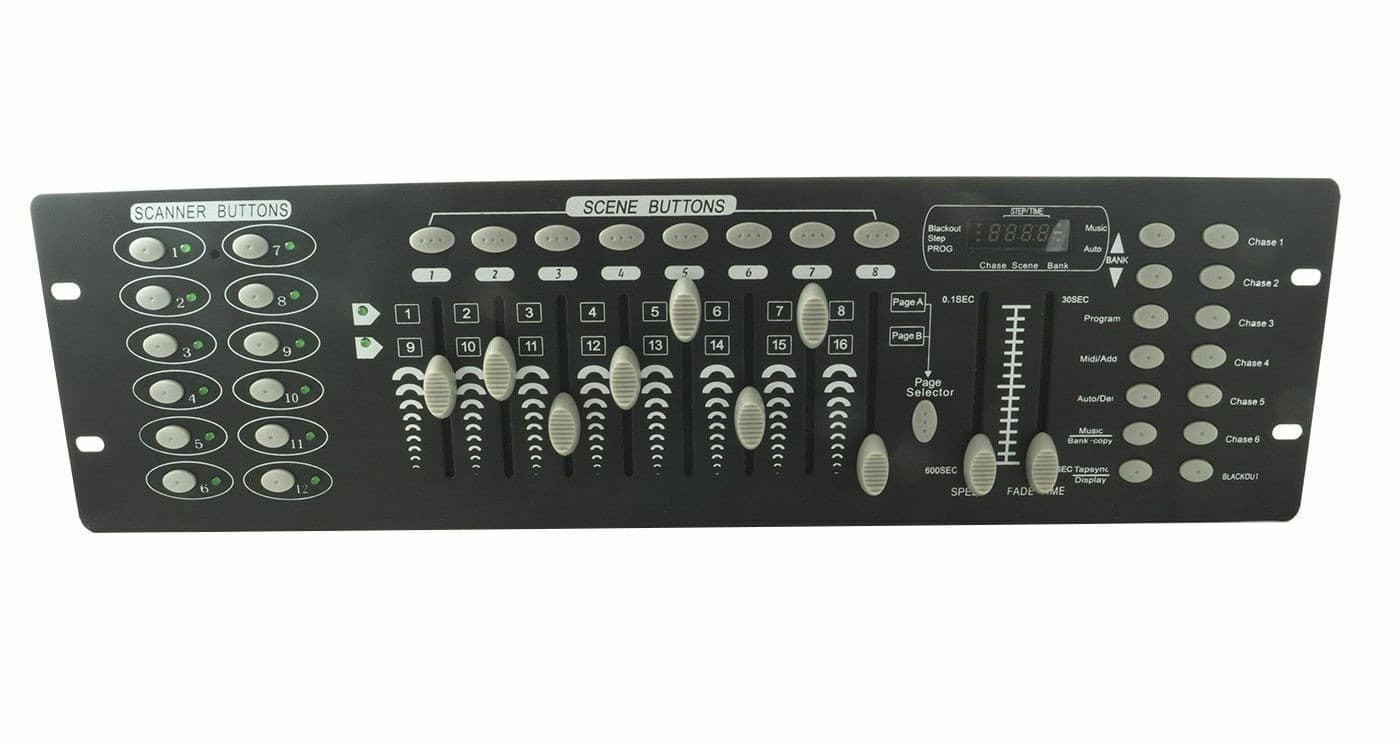 Centralina DMX MIXER Controller Luci Disco Effetti DJ 192 Canali DMX 512 - 2