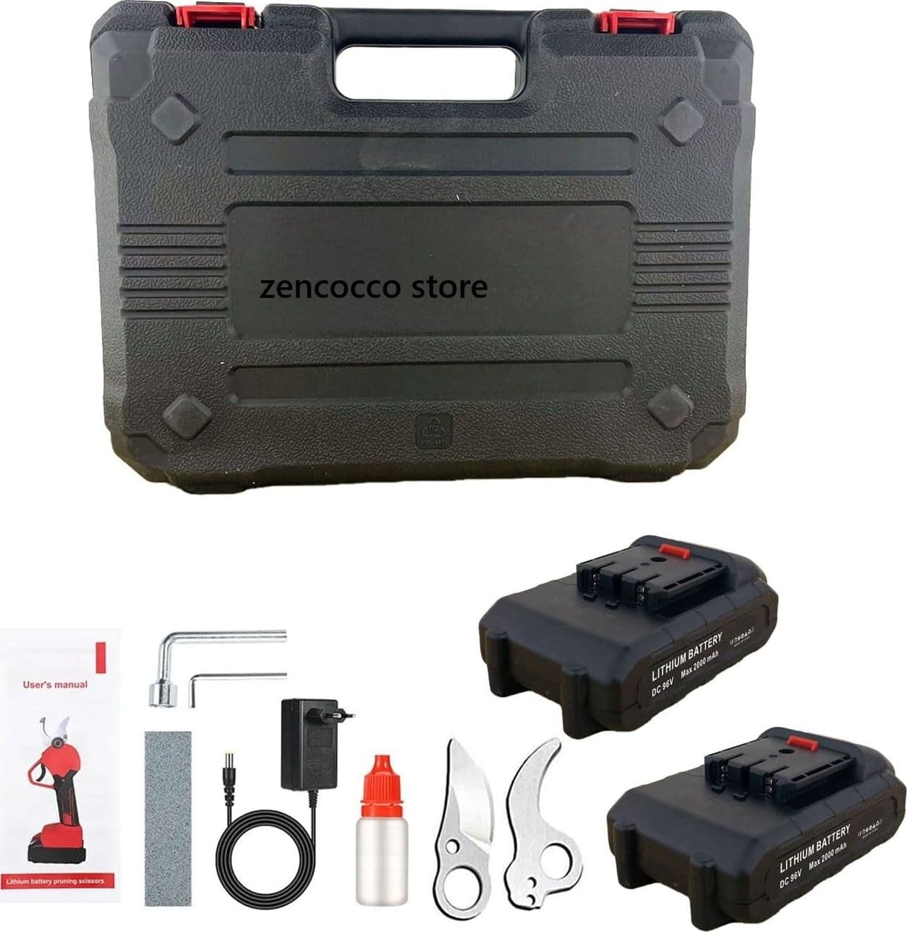 Forbice da potatura Cesoia elettrica 2 Batterie litio 36V 2.0Ah doppio Taglio 3cm/4,5cm con valigia - 9