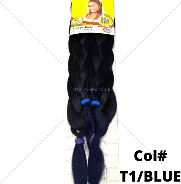 X-PRESSION NIGERIA EXTENSION PER CAPELLI - ALLUNGAMENTO ARTIFICIALE PER TRECCINE COLOUR T1/BLUE