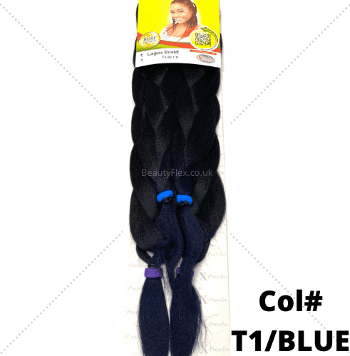 X-PRESSION NIGERIA EXTENSION PER CAPELLI - ALLUNGAMENTO ARTIFICIALE PER TRECCINE COLOUR T1/BLUE