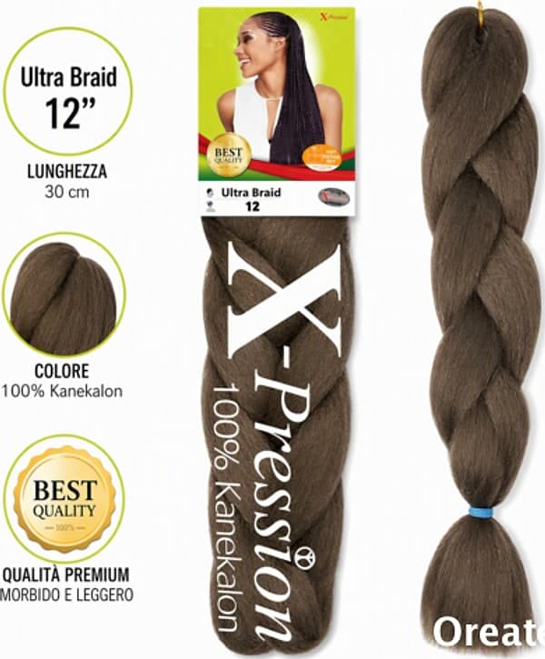 X-PRESSION NIGERIA EXTENSION PER CAPELLI - ALLUNGAMENTO ARTIFICIALE PER TRECCINE COLOUR 12 - 3