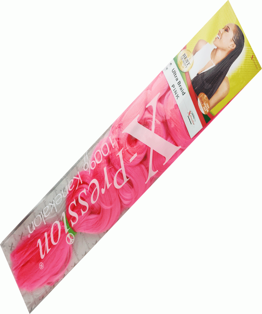 X-PRESSION NIGERIA EXTENSION PER CAPELLI - ALLUNGAMENTO ARTIFICIALE PER TRECCINE COLOUR PINK . - 2