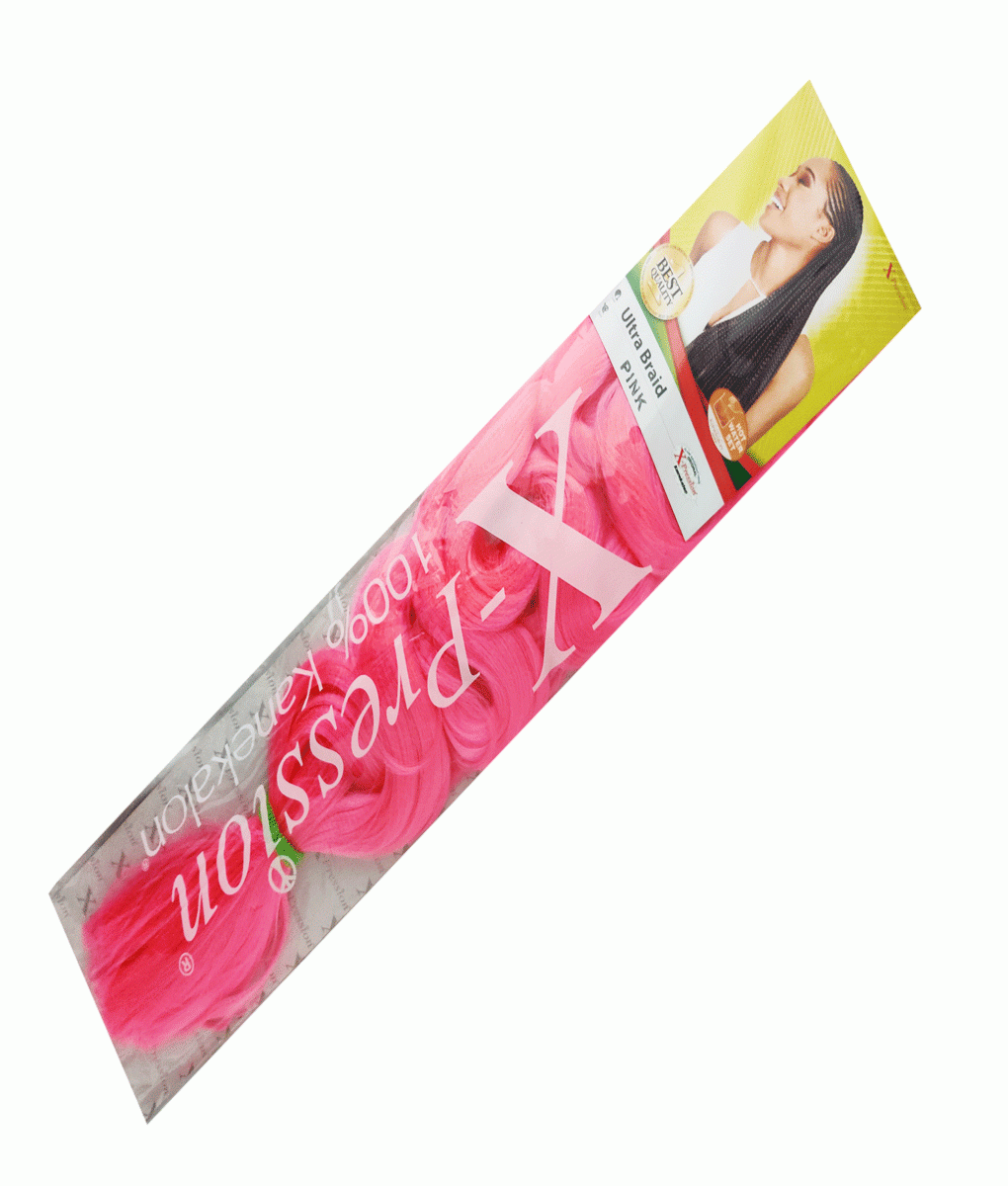 X-PRESSION NIGERIA EXTENSION PER CAPELLI - ALLUNGAMENTO ARTIFICIALE PER TRECCINE COLOUR PINK . - 2