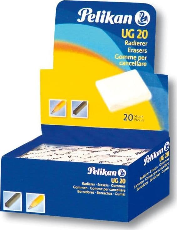 Pelikan Confezione da 20 Gomme Pane UG 20 Bianca - 2