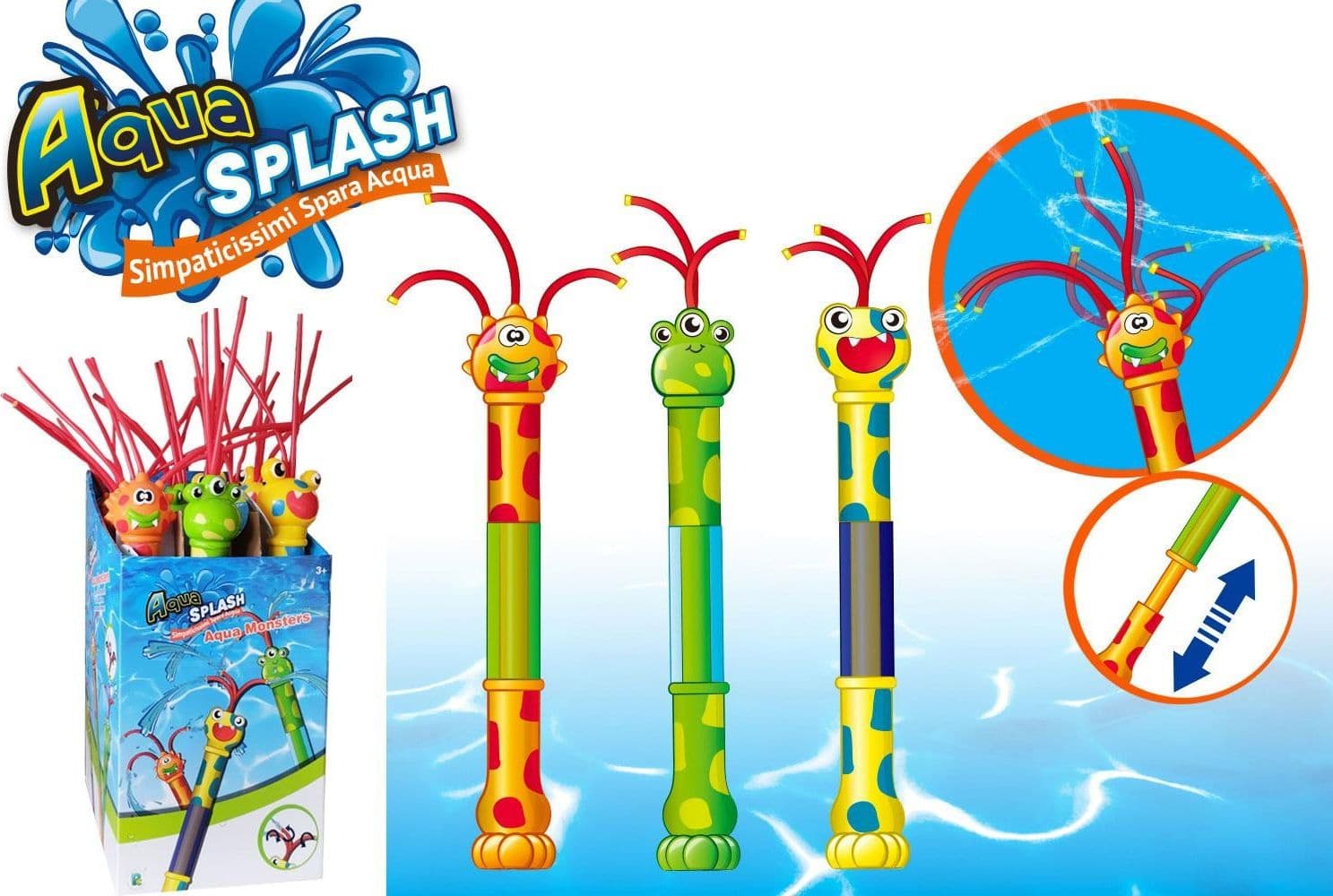 Aqua Monster spara acqua con Capelli assortito - 3