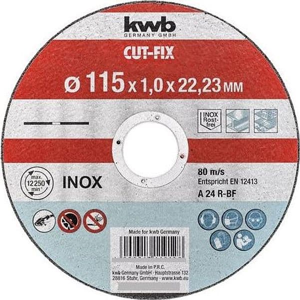 KWB Disco taglio smerigliatrice Per Metallo CUT FIX D. 115 mm