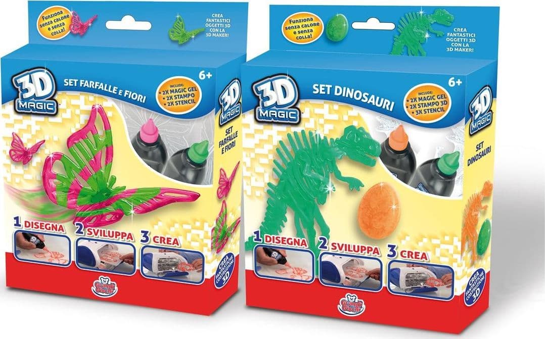 Laboratorio 3D Refill crea farfalle e dinosauri Grandi Giochi