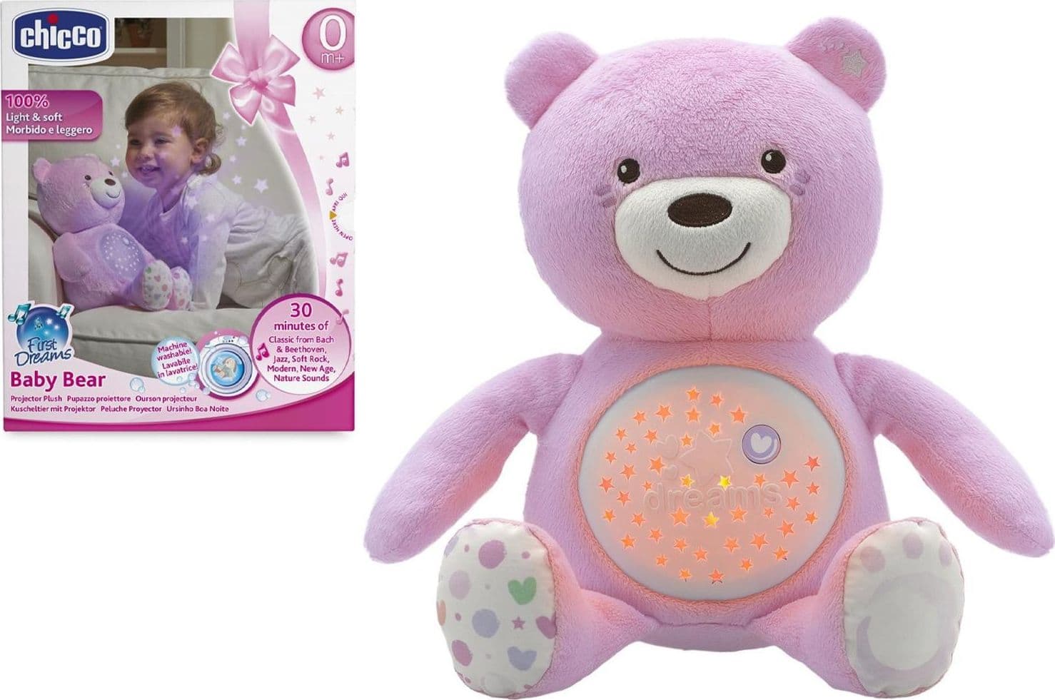 Orsetto proiettore rosa - 2