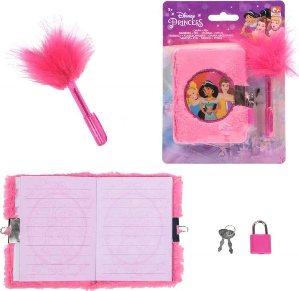 Diario e Penna Plush Principesse Disney