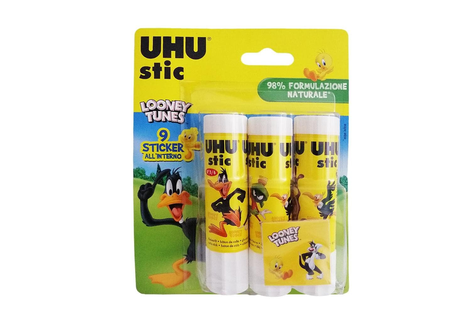 Colla Stick UHU 21 gr blister 3 pezzi