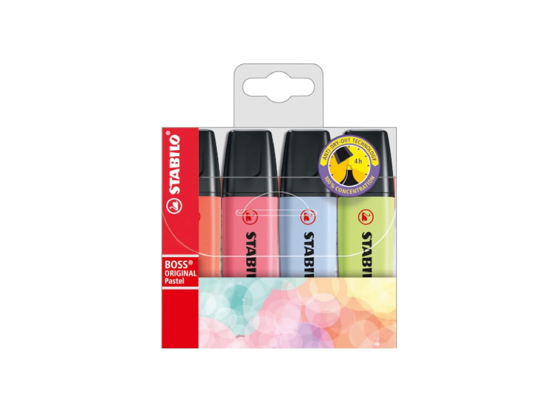 Evidenziatore Stabilo Boss Pastel Wallet 4 pezzi