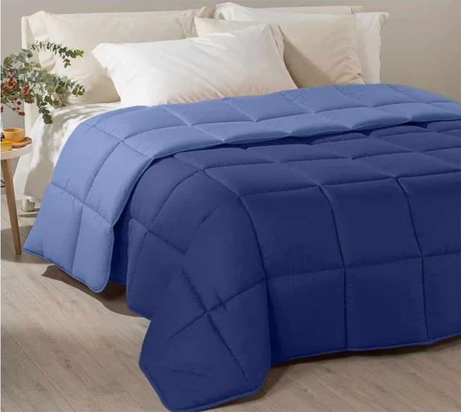 CALEFFI TRAPUNTA MODERN LETTO 1 PIAZZA E MEZZA TINTA UNITA DOUBLE FACE – Blu – divano