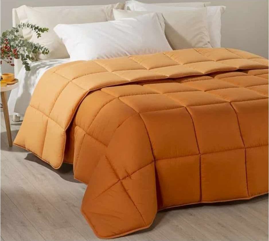CALEFFI TRAPUNTA MODERN LETTO 1 PIAZZA E MEZZA TINTA UNITA DOUBLE FACE – Arancio – divano