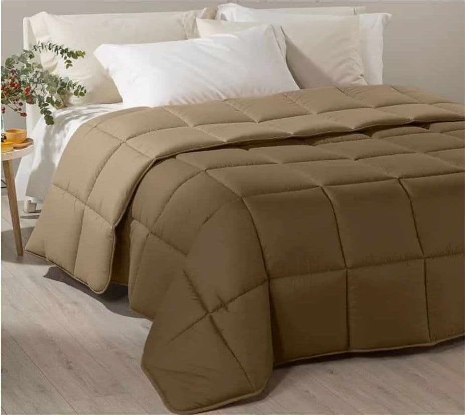 CALEFFI TRAPUNTA MODERN LETTO 1 PIAZZA E MEZZA TINTA UNITA DOUBLE FACE – Moka – divano