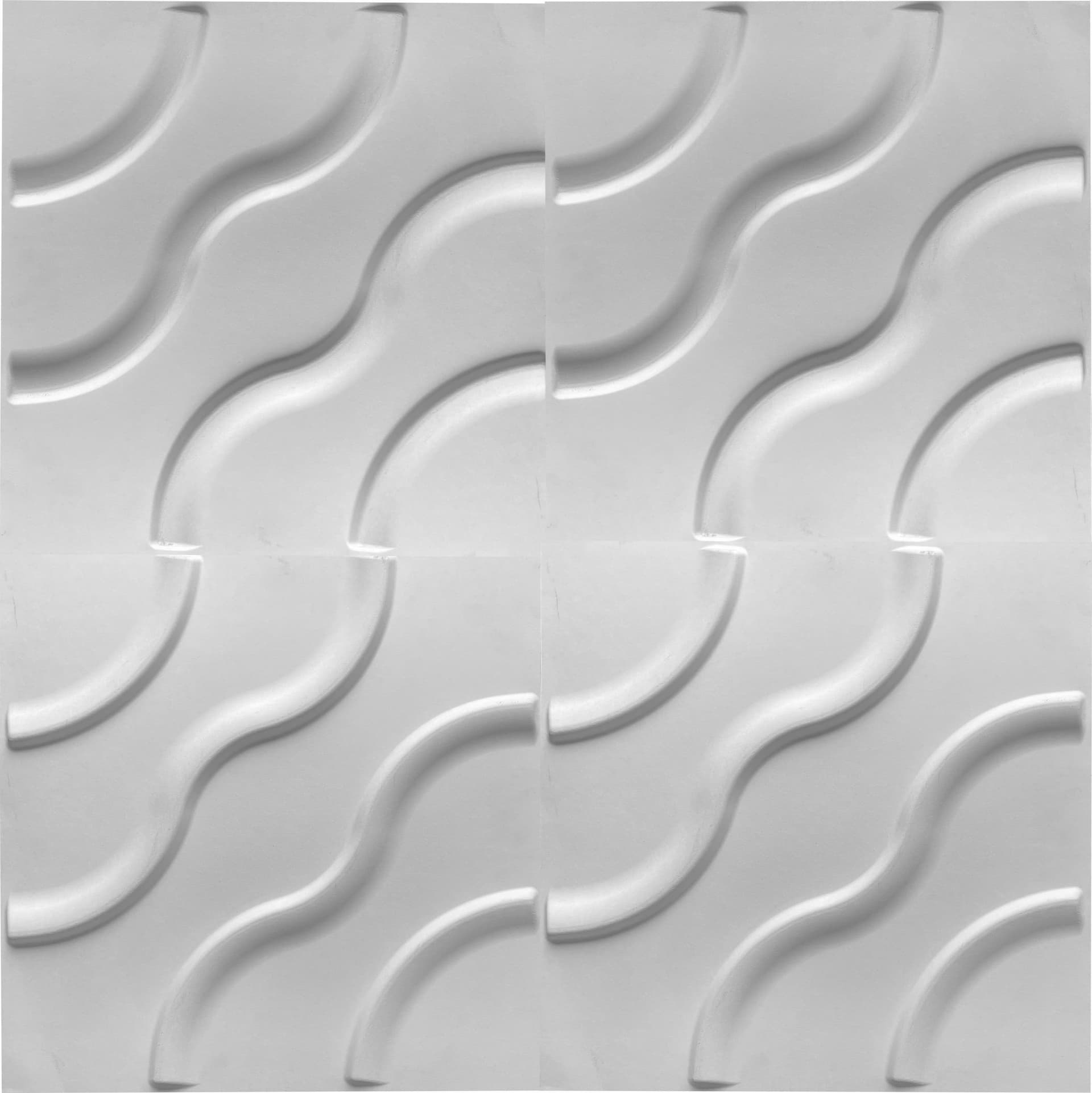 €1,99 Pannello in fibra naturale a parete 3D, rivestimento di lusso 3D 50X50cm BIANCO verniciabile FIORI - Eternal Parquet