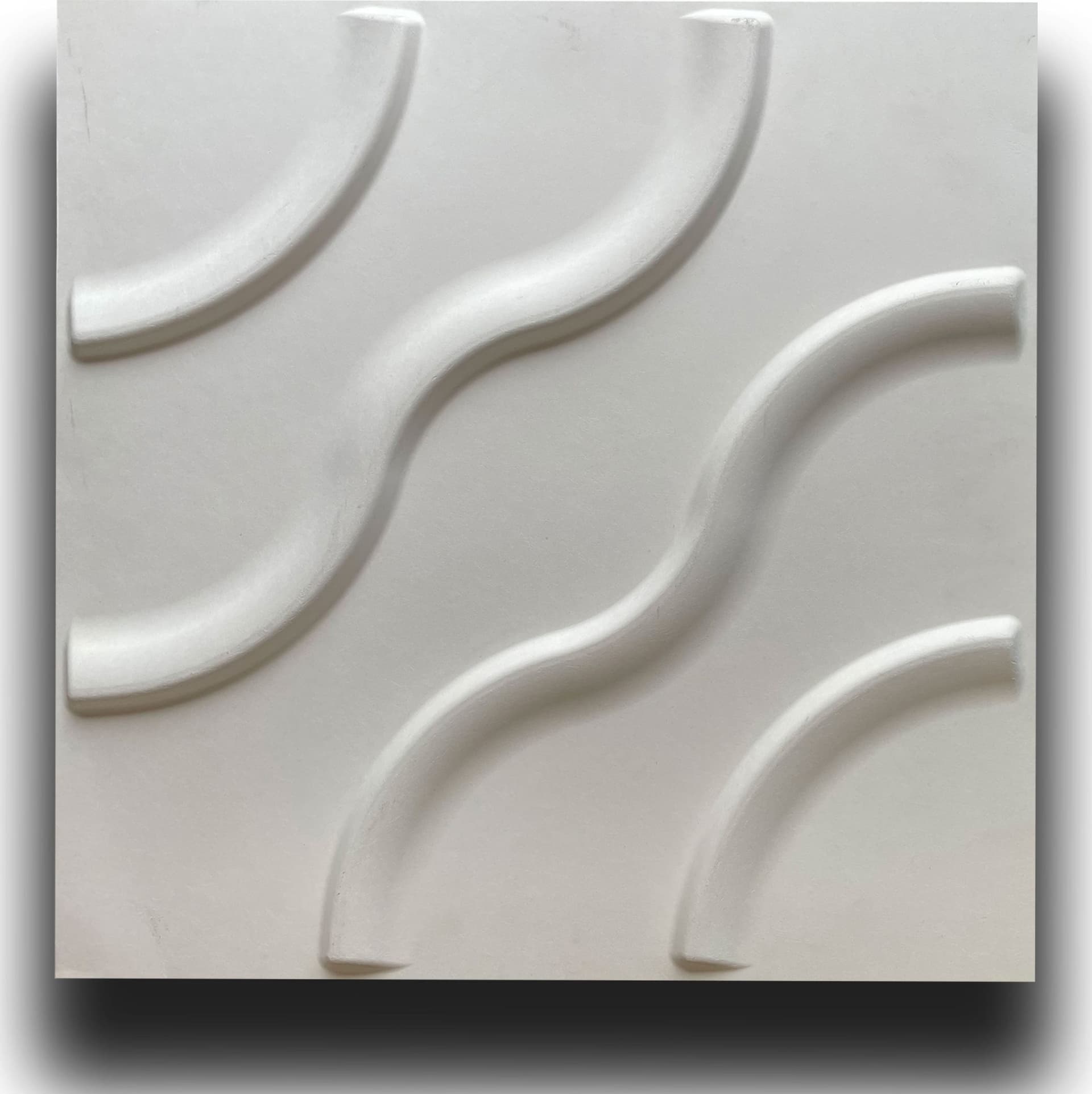 €1,99 Pannello in fibra naturale a parete 3D, rivestimento di lusso 3D 50X50cm BIANCO verniciabile FIORI - Eternal Parquet