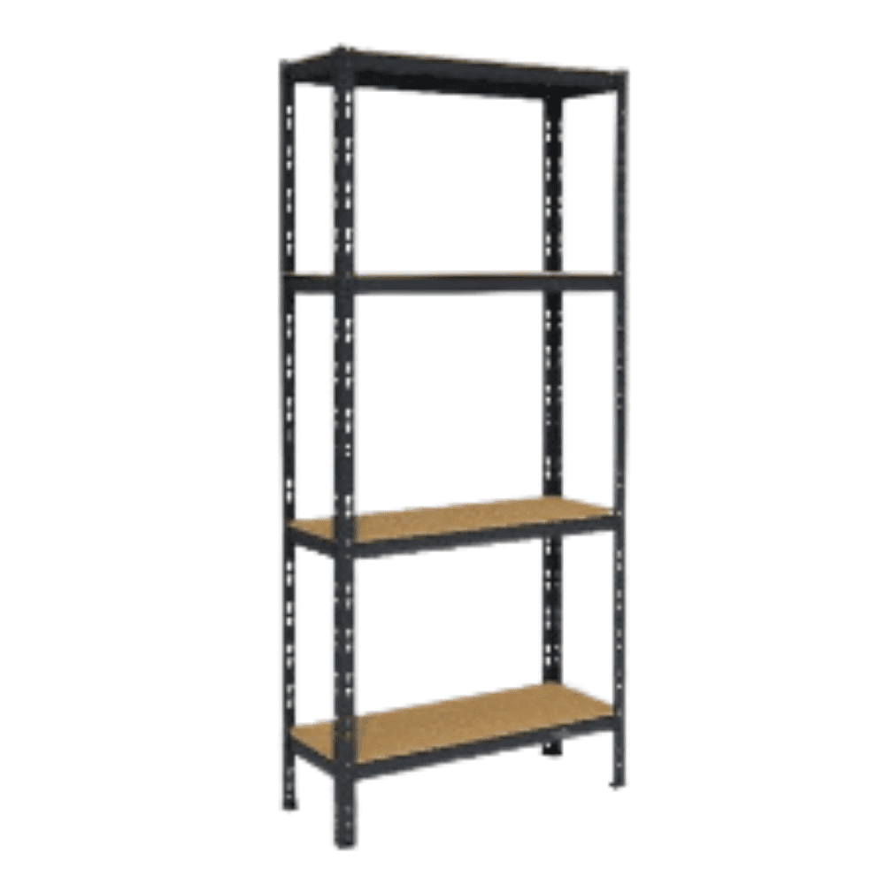 Anemos Pokerino Scaffale Incastro In Metallo 4 Piani In Truciolato 80x30x180 cm - 3