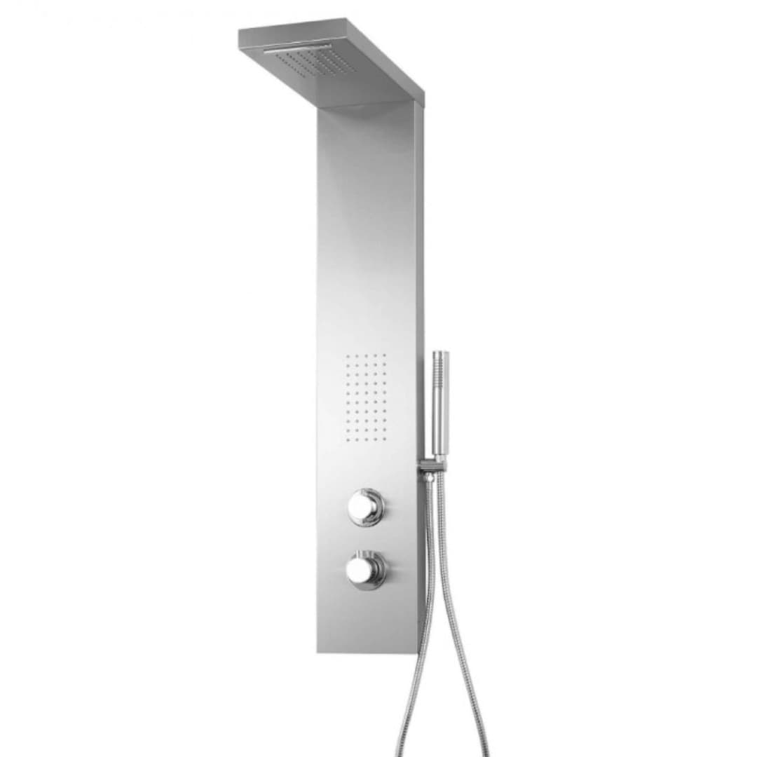 Colonna Doccia Attrezzata Fresh in Acciaio Inox Con Cascata  Bagno H115xL20xP50 - 5