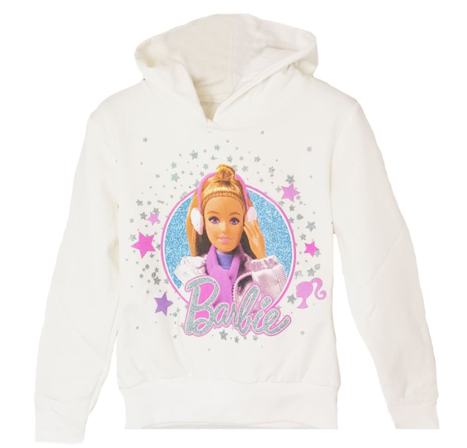 Felpa Barbie da 4 a 12 anni interno felpato vari colori made in Italy - 4