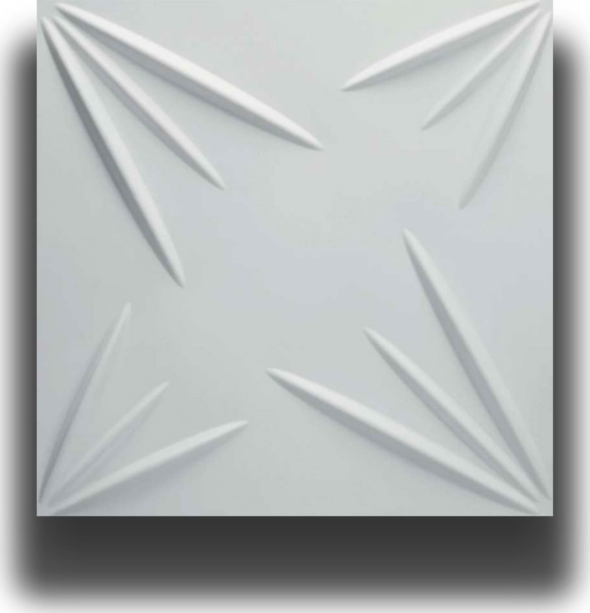 €1,99 Pannello in fibra naturale a parete 3D, rivestimento di lusso 3D 50X50cm BIANCO verniciabile STELLE - Eternal Parquet