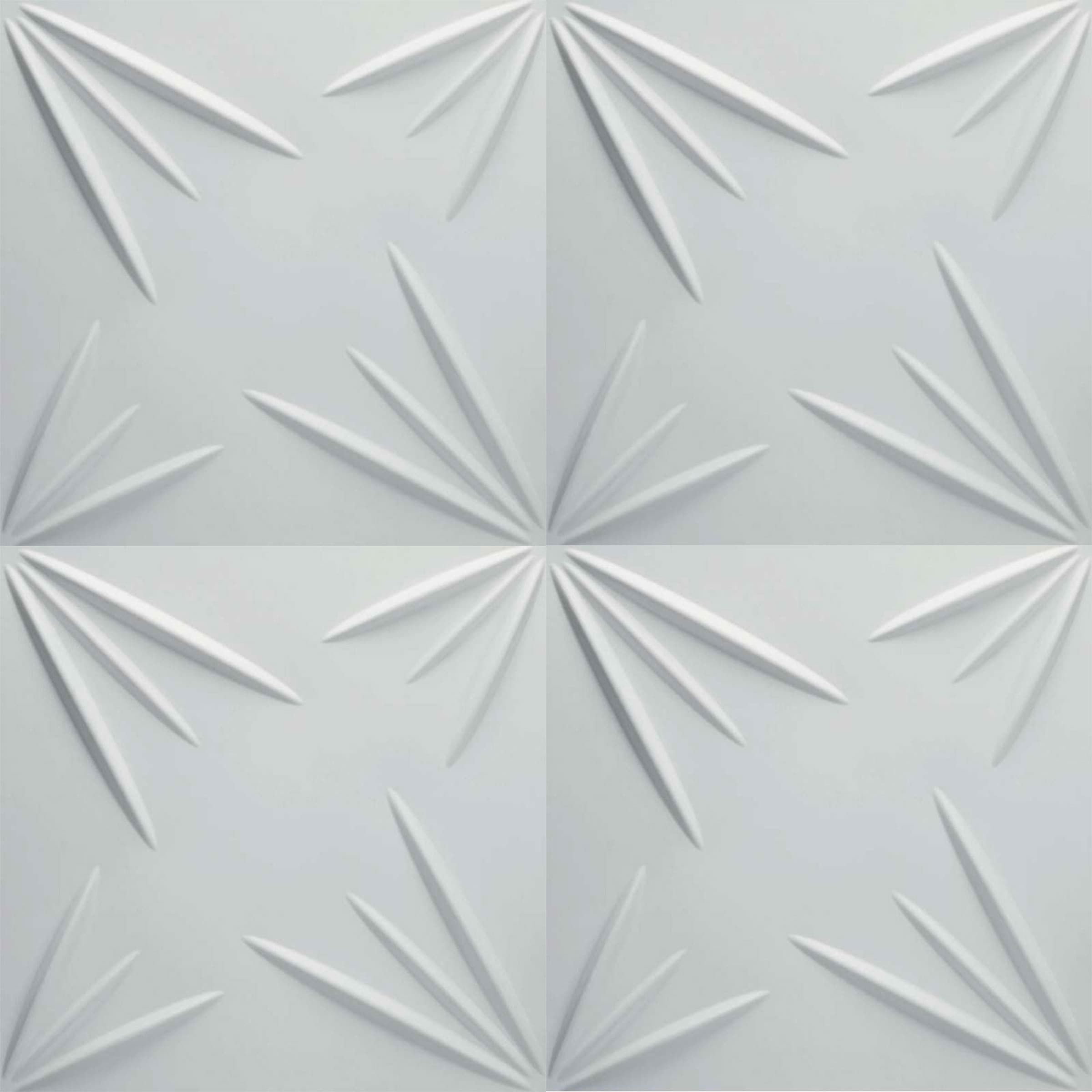 €1,99 Pannello in fibra naturale a parete 3D, rivestimento di lusso 3D 50X50cm BIANCO verniciabile STELLE - Eternal Parquet