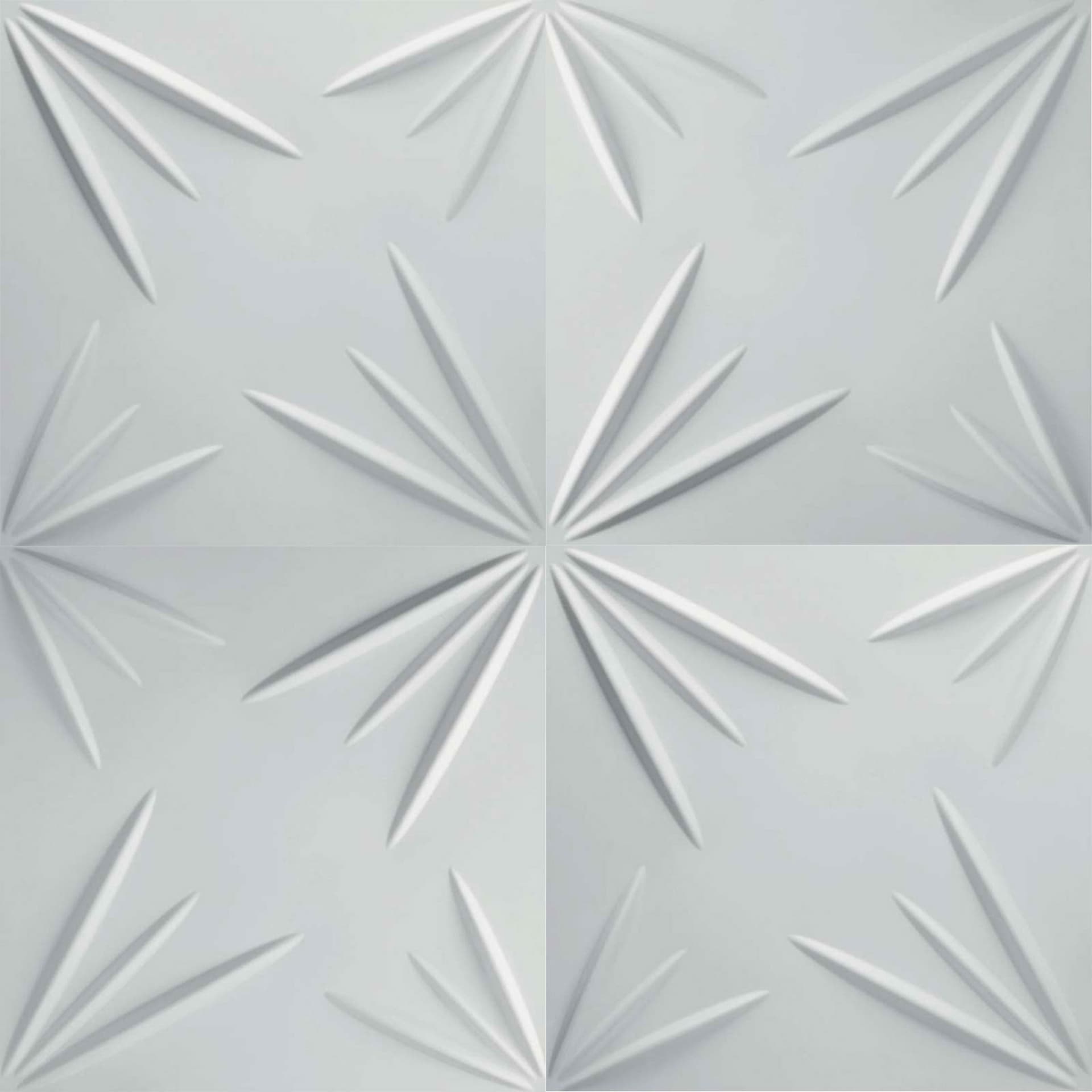 €1,99 Pannello in fibra naturale a parete 3D, rivestimento di lusso 3D 50X50cm BIANCO verniciabile STELLE - Eternal Parquet