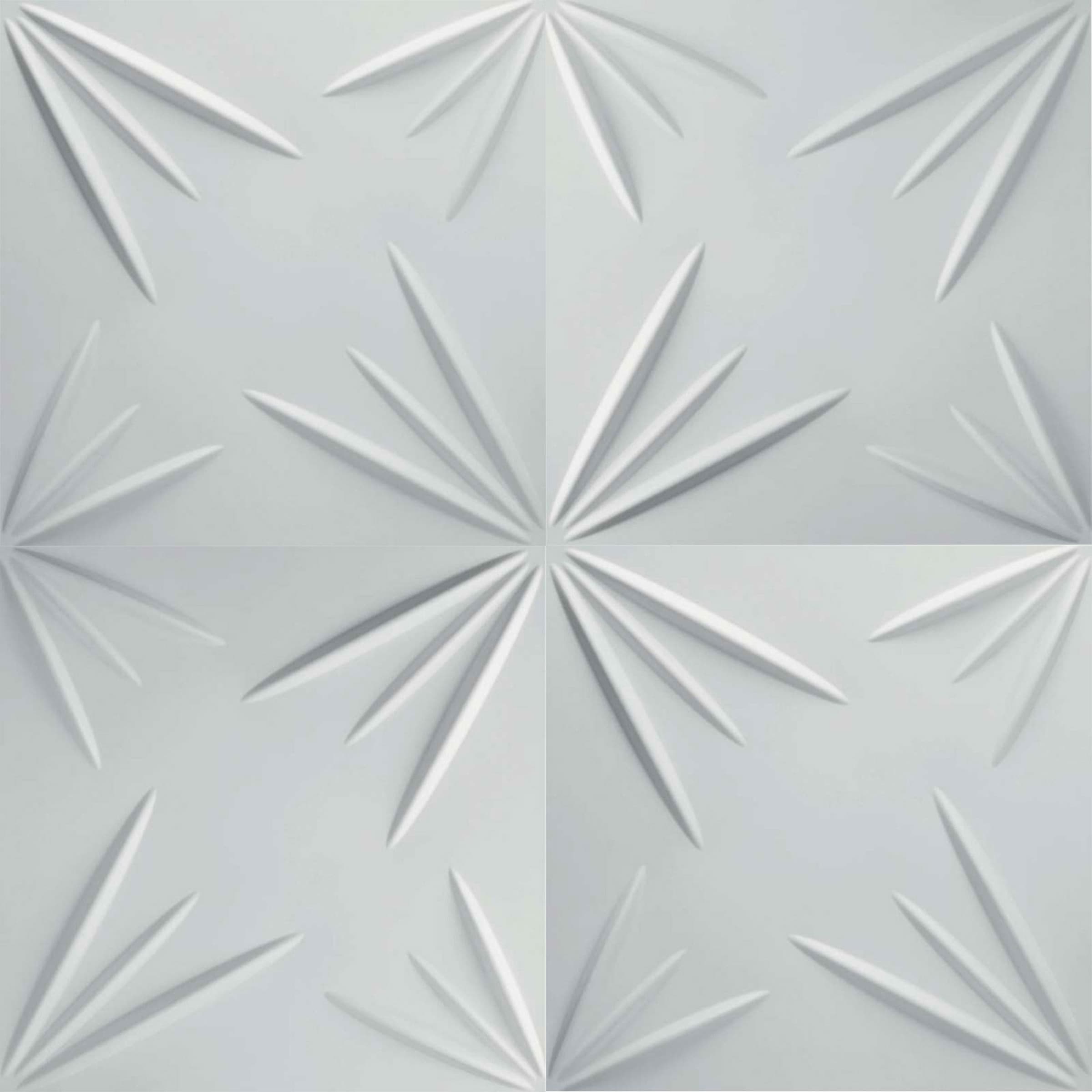 €1,99 Pannello in fibra naturale a parete 3D, rivestimento di lusso 3D 50X50cm BIANCO verniciabile STELLE - Eternal Parquet