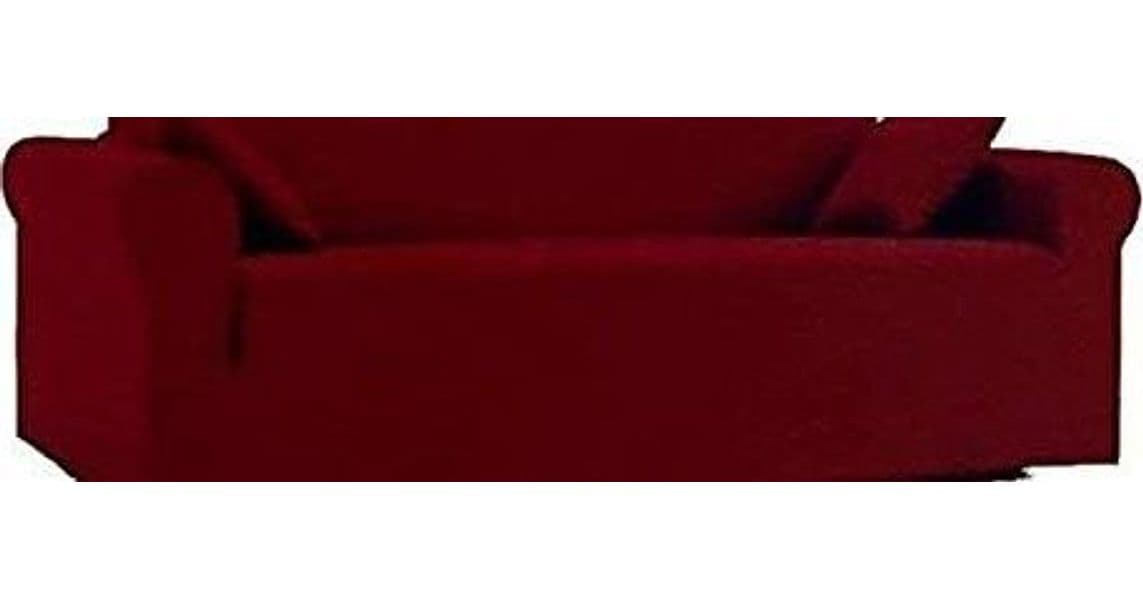 COPRICUSCINO COPRISEDUTA ELASTICIZZATO DIVANO 3 POSTI LINEA JOLIE ESTENSIBILE DA 160 A 210 CM – Bordeaux – Cavalieri – rosso