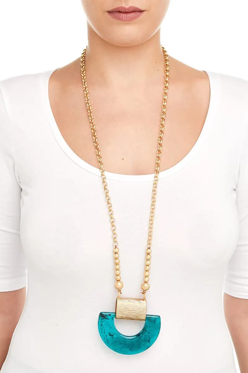MYA ACCESSORIES | Collana lunga con pendente circolare - 3