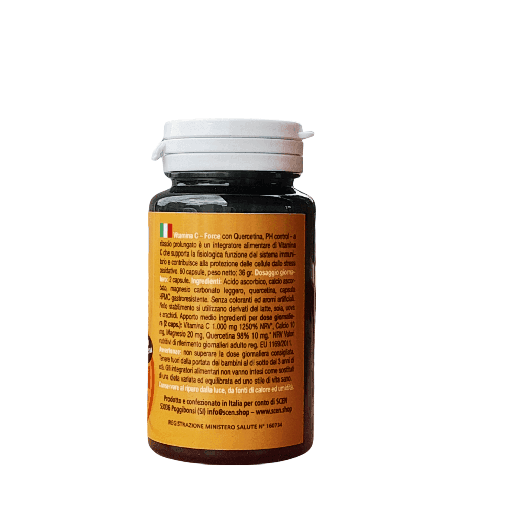 Vitamina C – Force con Quercetina, PH control – rilascio prolungato - 60 capsule - 4