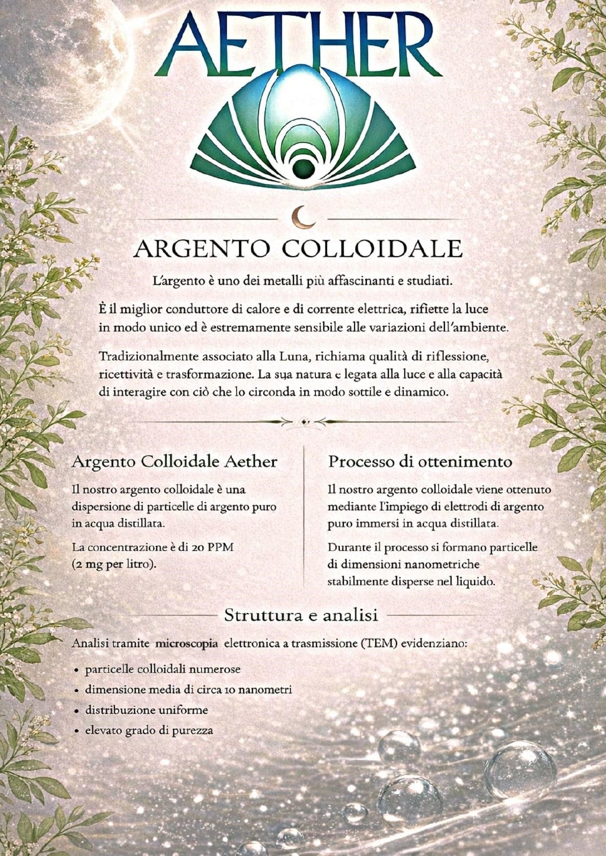 Scen Argento colloidale 20 ppm - 0,65 nanometri, 50 ml. con contagocce, prodotto in Italia da Aether - 3