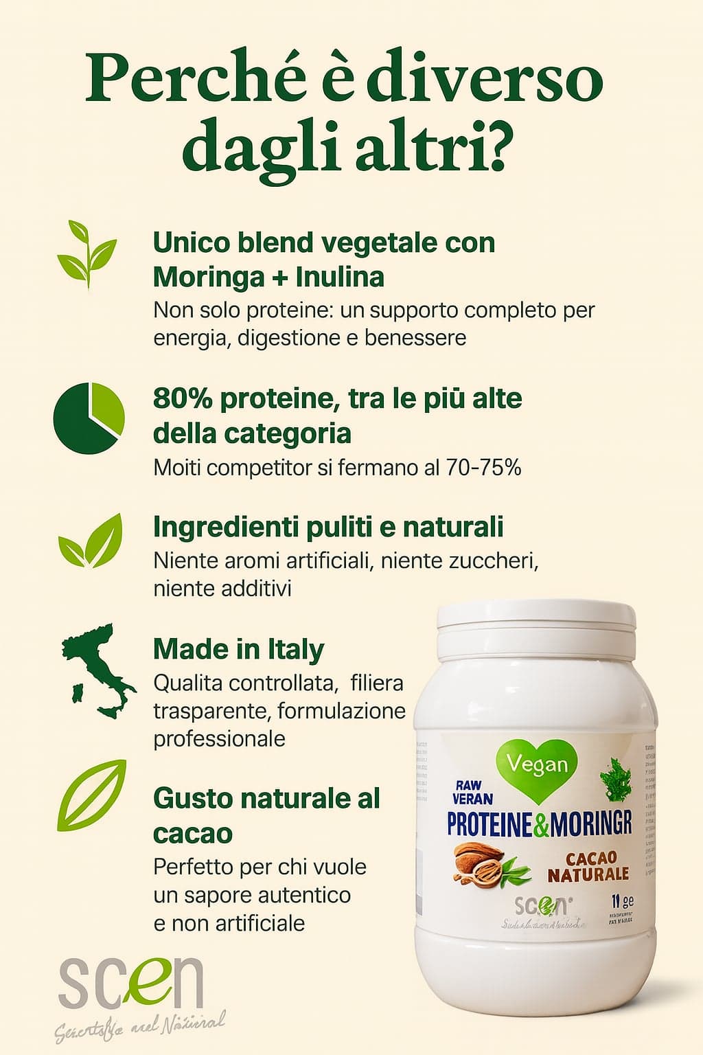 Proteine & Moringa - Raw Vegan 80% - Cacao - 2