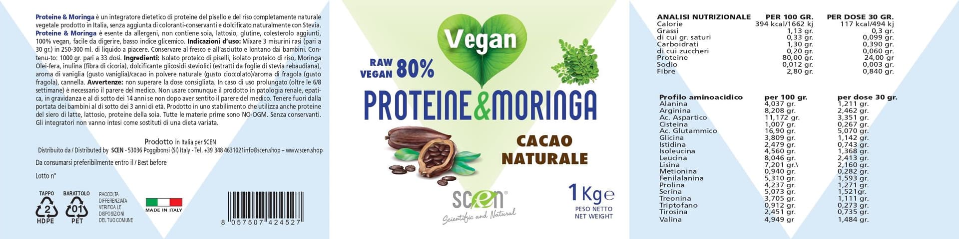 Proteine & Moringa - Raw Vegan 80% - Cacao - 3