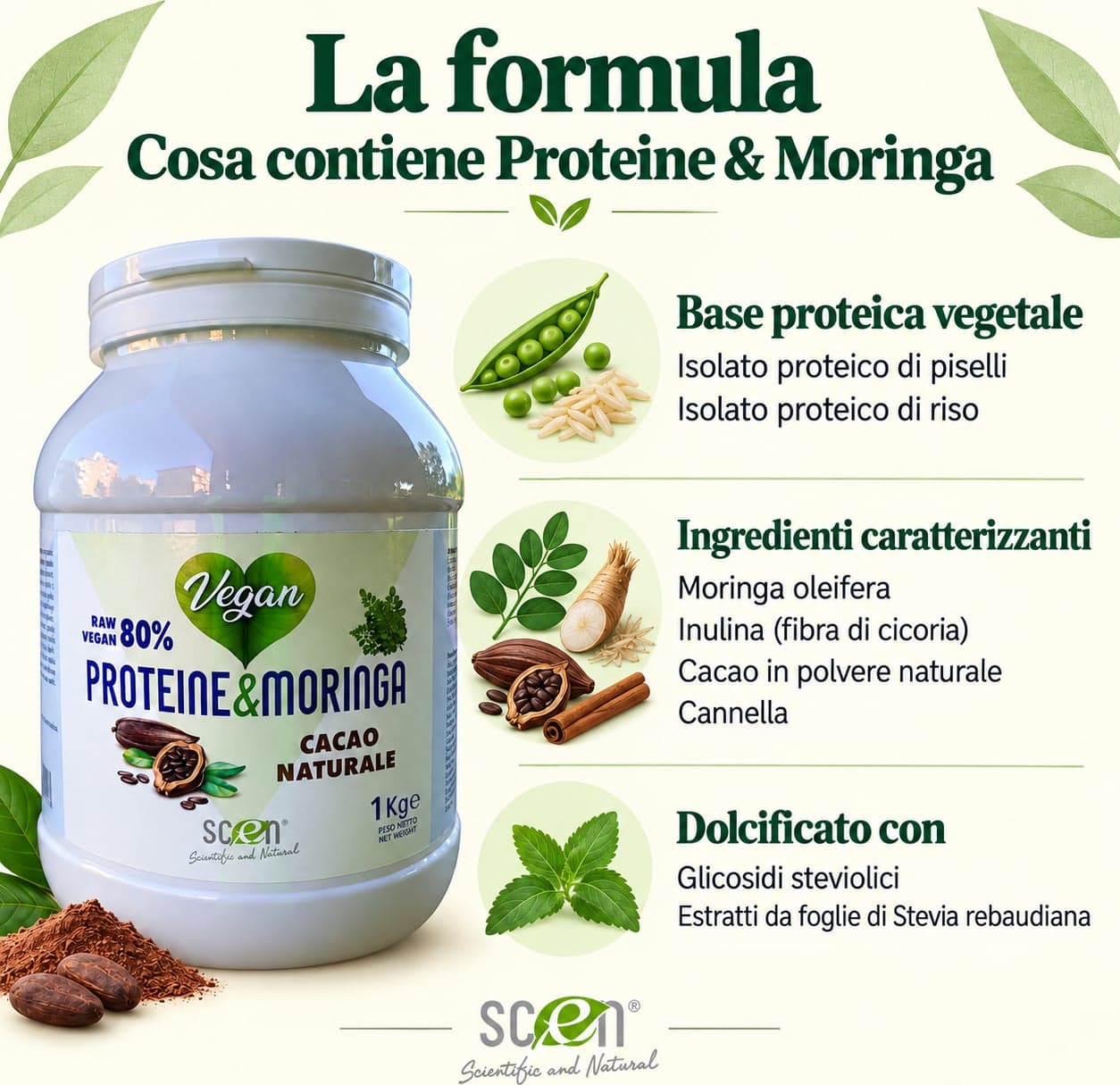 Proteine & Moringa - Raw Vegan 80% - Cacao - 7