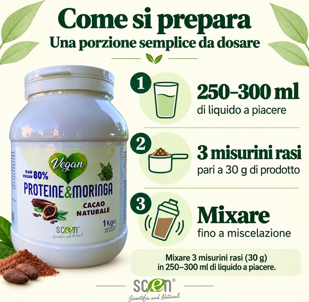 Proteine & Moringa - Raw Vegan 80% - Cacao - 9