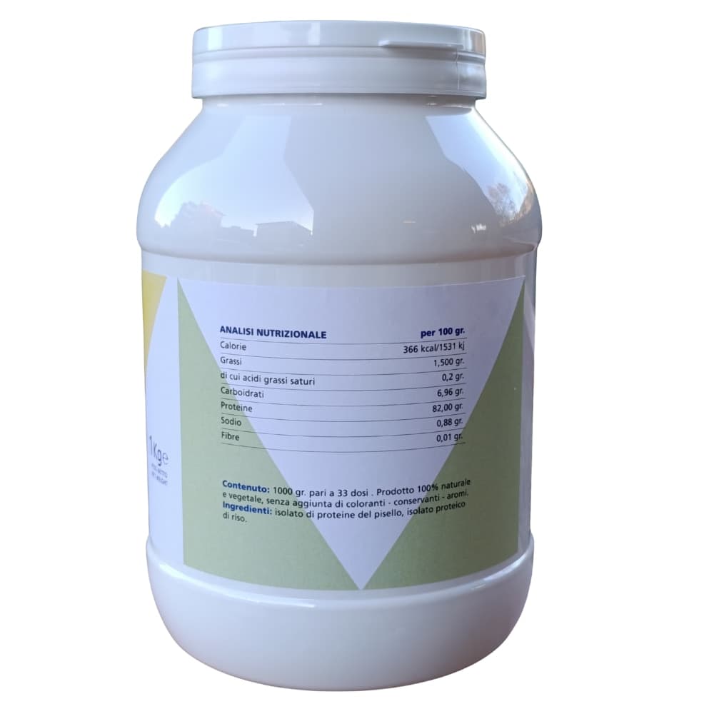 PROTEINA VEG, proteine del pisello e riso NEUTRE senza aromi e dolcificanti,  Vegan - RAW - 1000 gr - 2