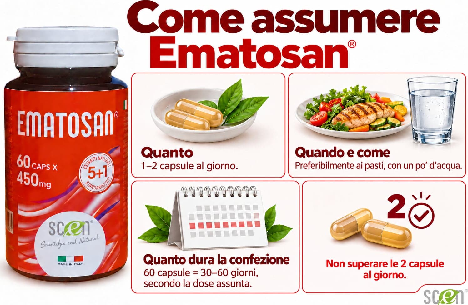 Ematosan - Scen - estratti NATURALI utili per favorire una ottimale circolazione sanguigna del microcircolo e venosa ed il mantenimento della salute cardiovascolare in Zenzero Scen Scientific and Natural - Poggibonsi, commercioVirtuoso.it