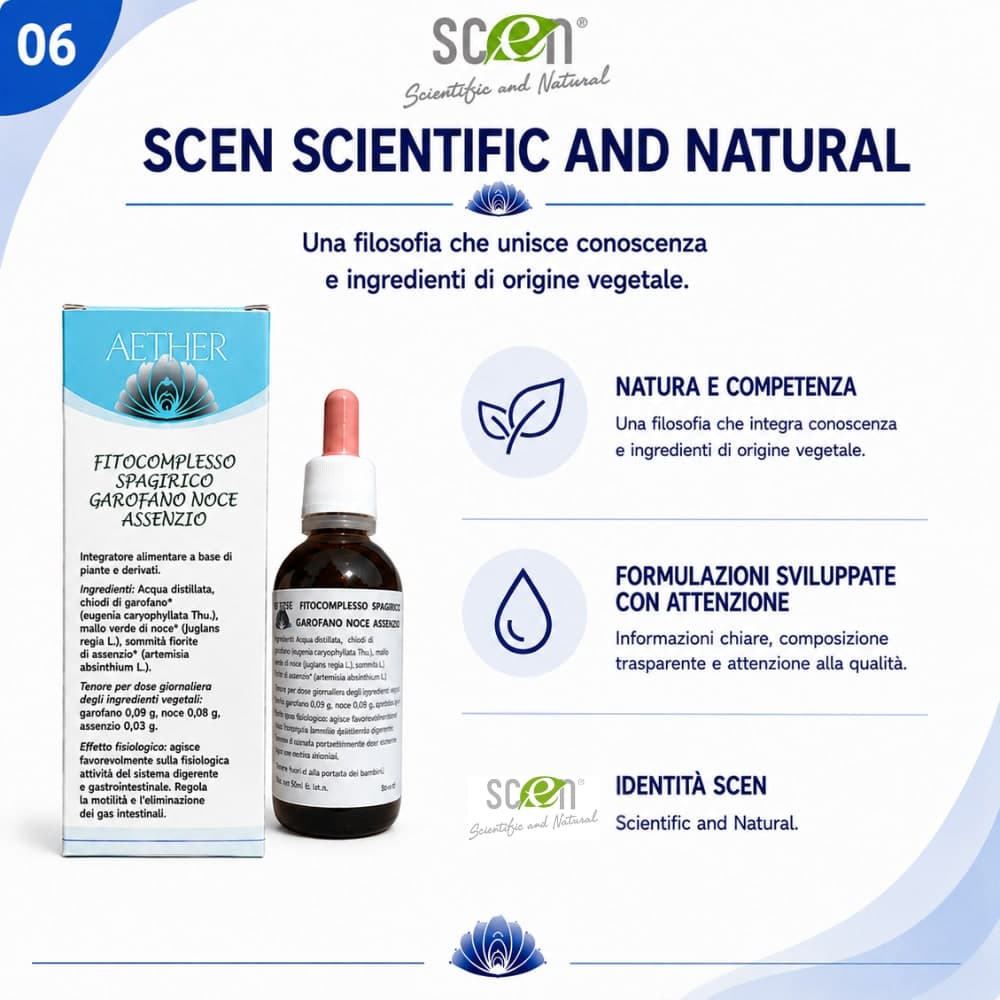 Scen-Fitocomplesso con estratti di Garofano-Noce-Assenzio per la parassitosi intestinale, senza alcool, preparazione spagirica - 7