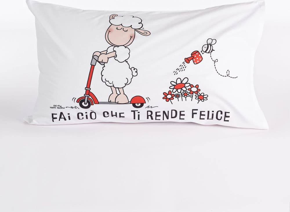 Fantafedera ti rende felice happy people 100% cotone - maè – tessuto