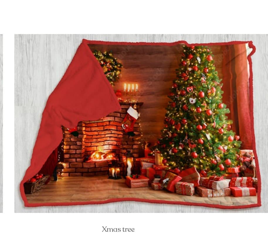 Coperta plaid Xmas tree in morbido pile + retro in sherpa – Acca24 - 2