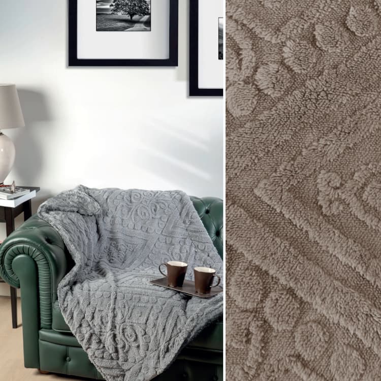 Coperta plaid acca24 folgaria in morbido pile + retro in sherpa - 8