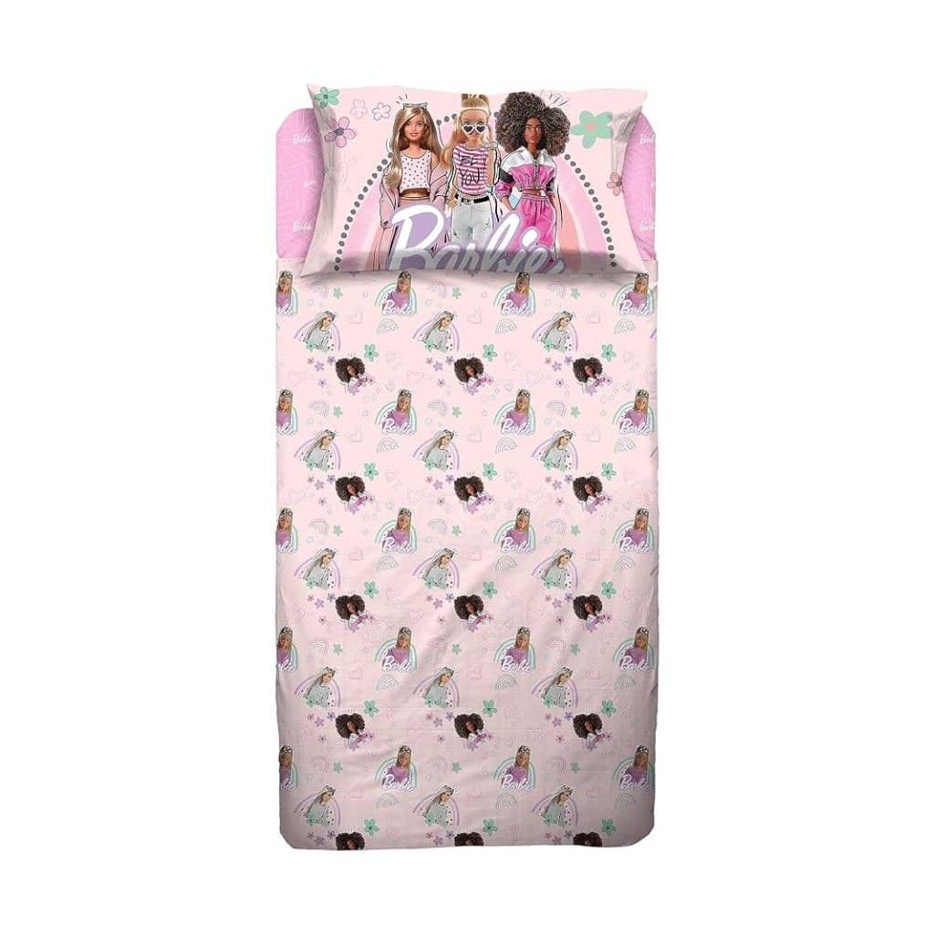 Completo lenzuolo singolo barbie 100% cotone stampa digitale - 4