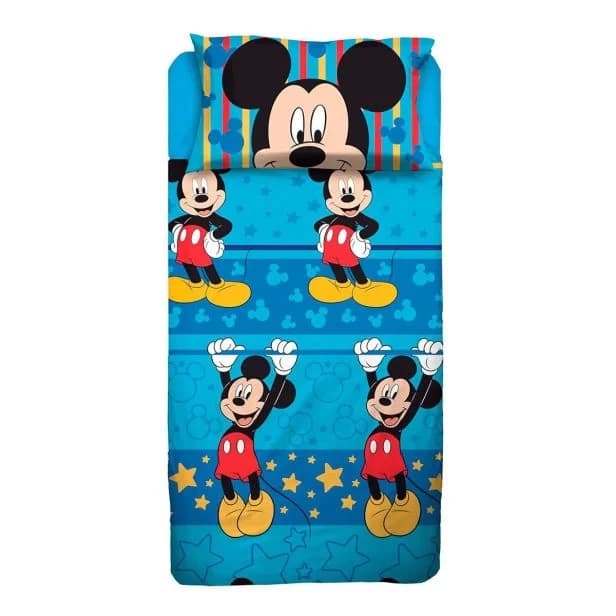 Completo lenzuola michey mouse singolo 100% cotone - 2