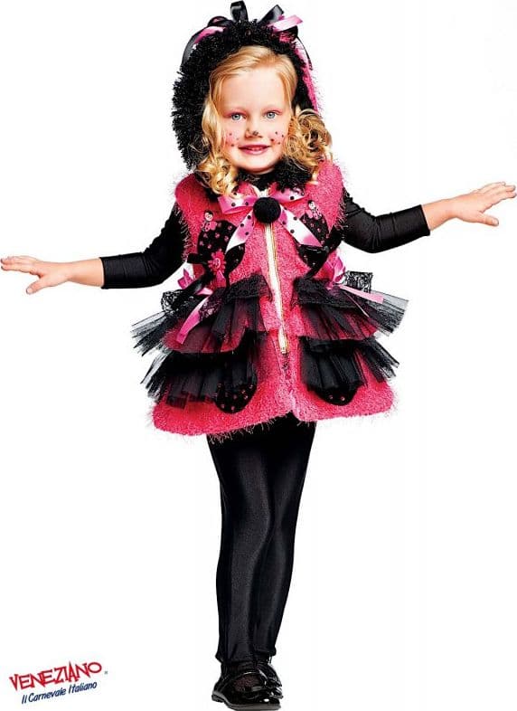 Costume carnevale miss coccinella da 0 a 3 anni - veneziano 50607 – abito