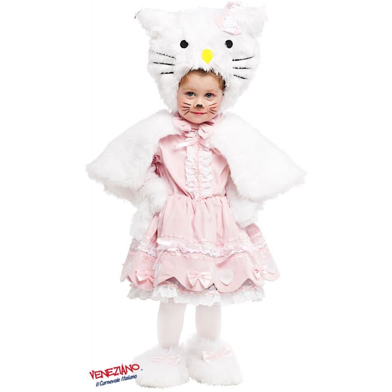 Costume carnevale piccola gattina lusso da 0 a 3 anni - veneziano 53162 - 2