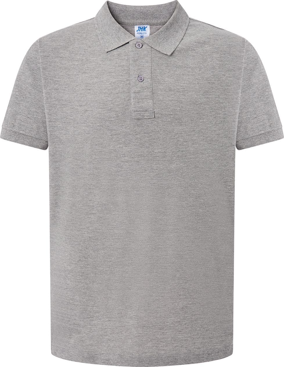 Polo mezza manica uomo 100% cotone calibrato – PORA210 – grey melange – Jhk – maglia