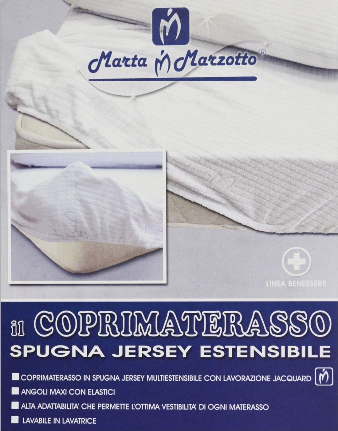 Coprimaterasso una piazza e mezza spugna jersey marta marzotto – tessuto
