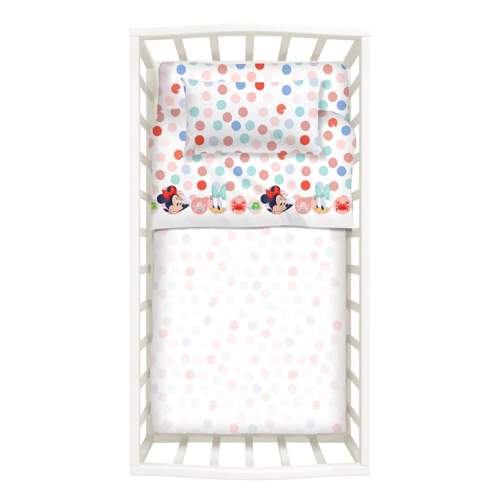 Completo lenzuola baby minnie per culla 100% cotone - Caleffi - 3