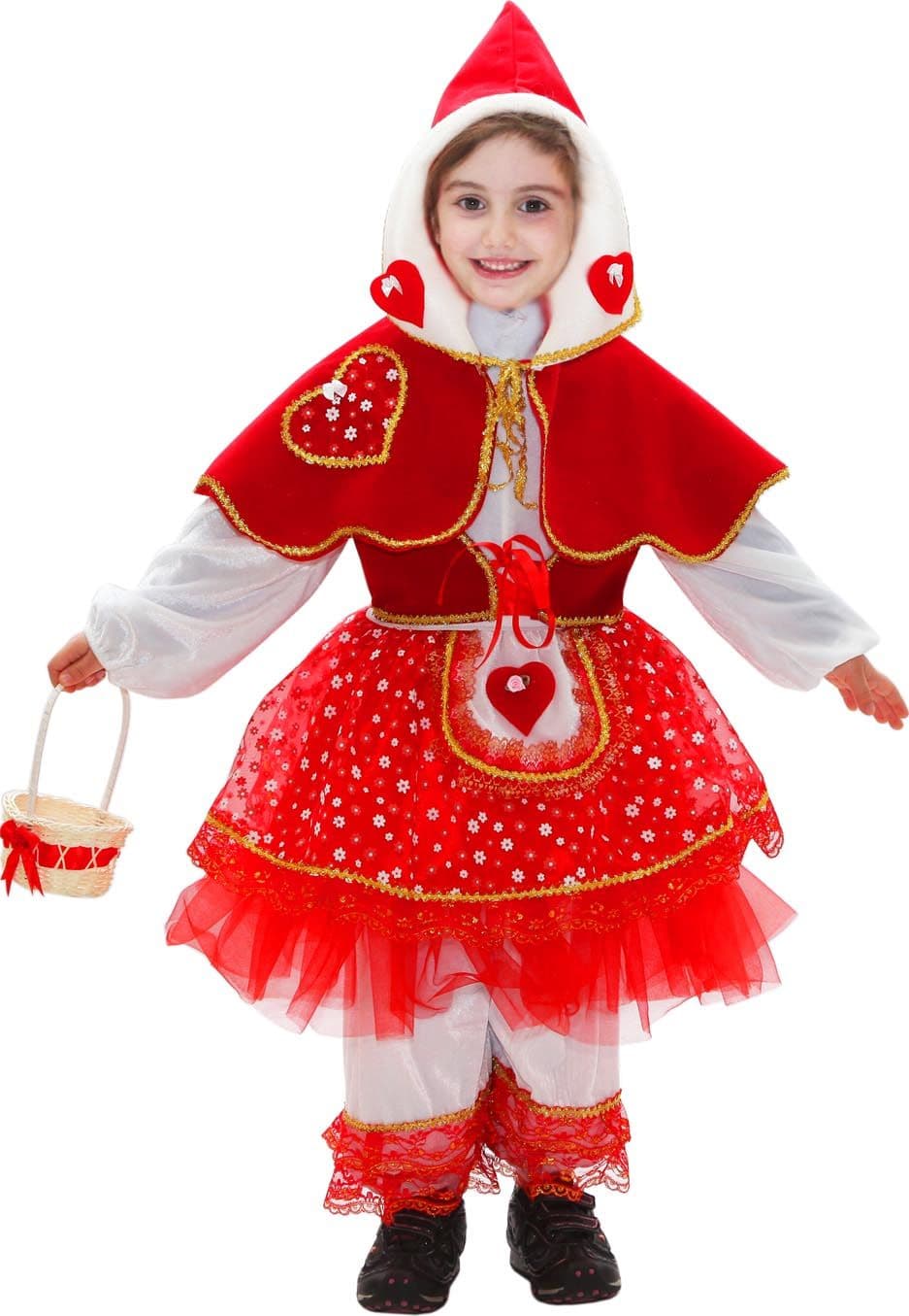 COSTUME CARNEVALE CAPPUCCETTO ROSSO - PEGASUS 0097 – 5° – abito