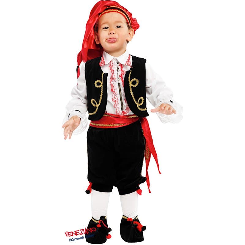 Costume carnevale piccolo ballerino folkloristico 0-3 anni - veneziano 53163 - 3